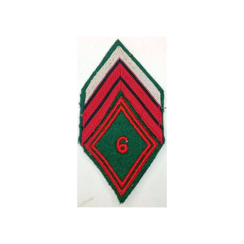 Losange de bras de Brigadier-chef Appelé du Contingent du 6ème Régiment de Commandement et de Soutien à coudre