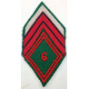 Losange de bras de Brigadier-chef Appelé du Contingent du 6ème Régiment de Commandement et de Soutien à coudre