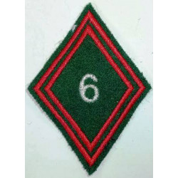 Losange de bras Sous-Officier / Officier du 6ème Régiment de Commandement et de Soutien à coudre