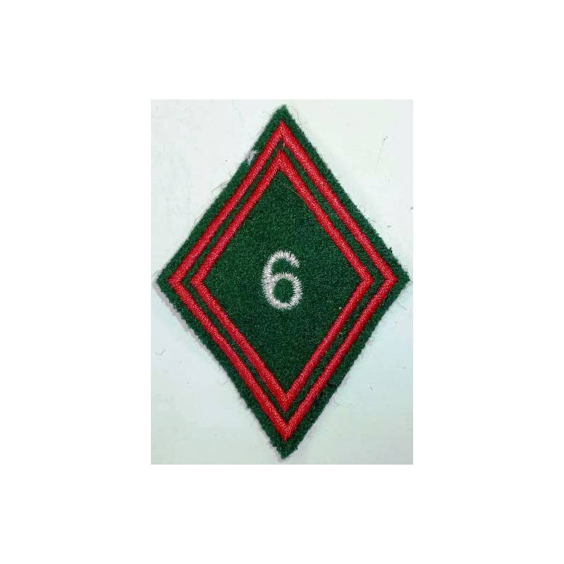 Losange de bras Sous-Officier / Officier du 6ème Régiment de Commandement et de Soutien à coudre