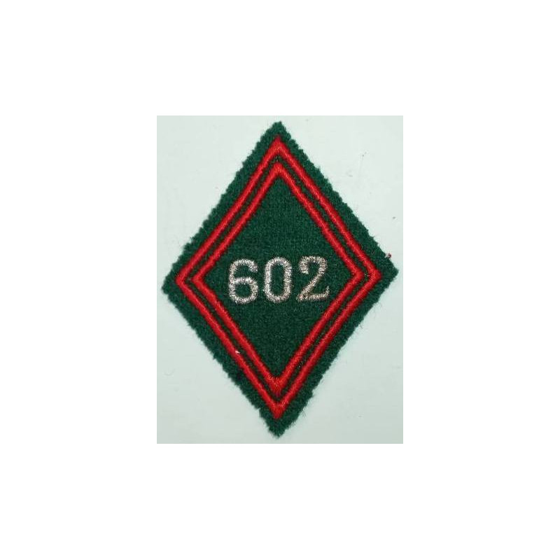 Losange de bras Sous-Officier / Officier du 602ème Régiment de Circulation Routière à coudre
