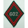 Losange de bras Sous-Officier / Officier du 602ème Régiment de Circulation Routière à coudre