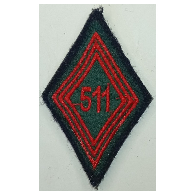Losange de bras Troupe / Militaire du Rang du 511ème Régiment du Train à velcro