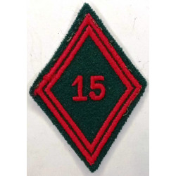 Losange de bras Troupe / Militaire du Rang du 15ème Régiment du Train à coudre