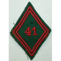 Losange de bras Troupe / Militaire du Rang de la 41ème Compagnie de Quartier Général à coudre