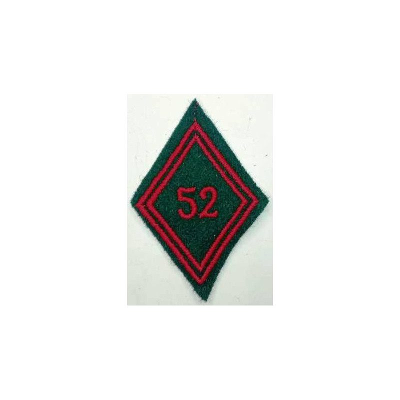 Losange de bras Troupe / Militaire du Rang de la 52ème Compagnie de Quartier Général à coudre