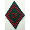 Losange de bras Troupe / Militaire du Rang de la 52ème Compagnie de Quartier Général à coudre