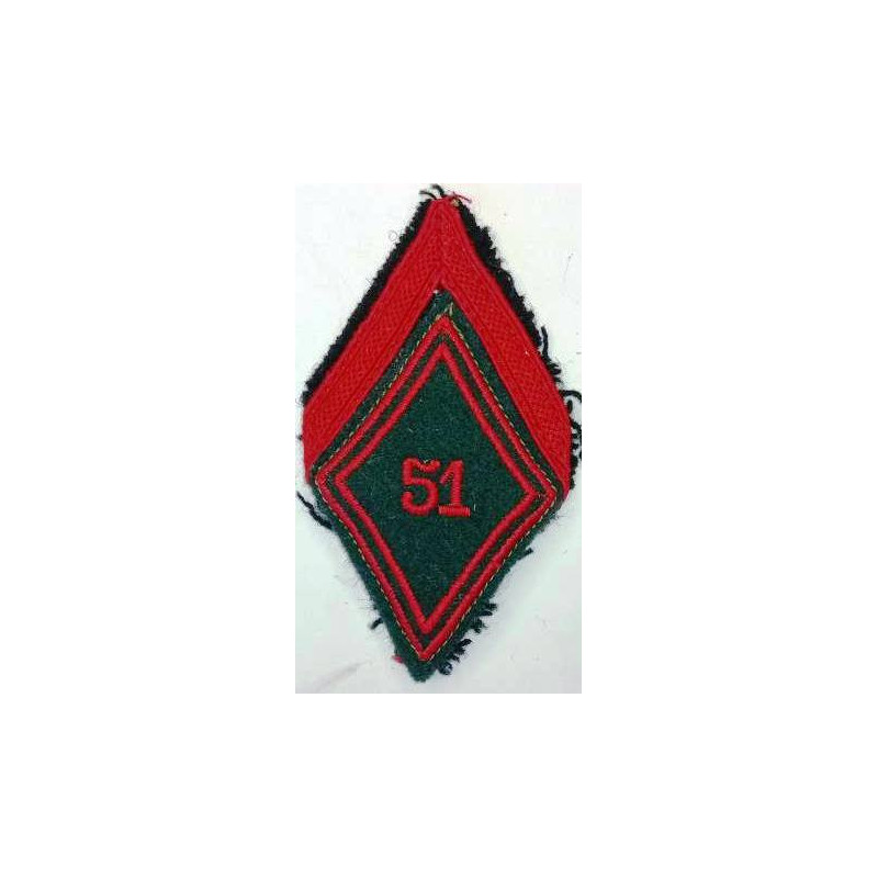 Losange de bras de 1ère Classe Appelé du Contingent de la 51ème Compagnie de Quartier Général à coudre