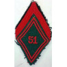 Losange de bras de 1ère Classe Appelé du Contingent de la 51ème Compagnie de Quartier Général à coudre