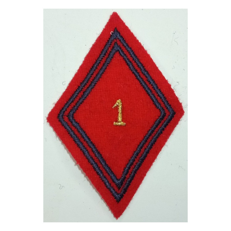 Losange de bras Sous-Officier / Officier du 1er Régiment d'Artillerie à coudre (1)