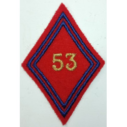 Losange de bras Sous-officier / Officier du 53ème Régiment d'Artillerie à coudre