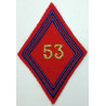 Losange de bras Sous-officier / Officier du 53ème Régiment d'Artillerie à coudre