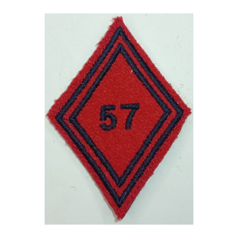 Losange de bras Troupe / Militaire du Rang du 57ème Régiment d'Artillerie à velcro