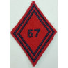 Losange de bras Troupe / Militaire du Rang du 57ème Régiment d'Artillerie à velcro