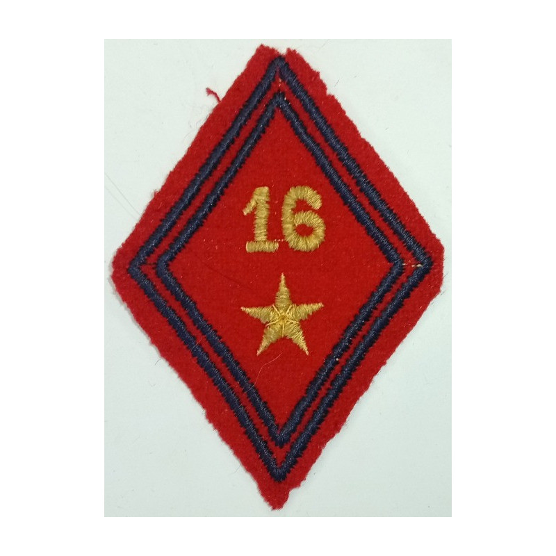 Losange de bras Sous-officier / Officier du 16ème Régiment d'Artillerie à coudre
