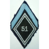 Losange de bras de 1ère Classe Appelé du Contingent du 51ème Régiment de Transmissions à coudre