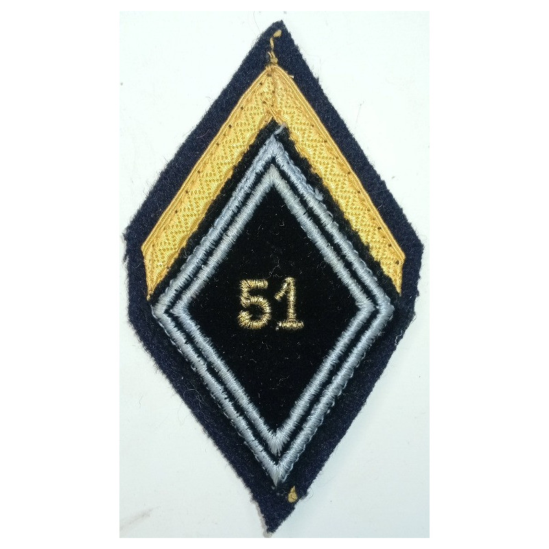 Losange de bras de Sergent Appelé du Contingent du 51ème Régiment de Transmissions à coudre