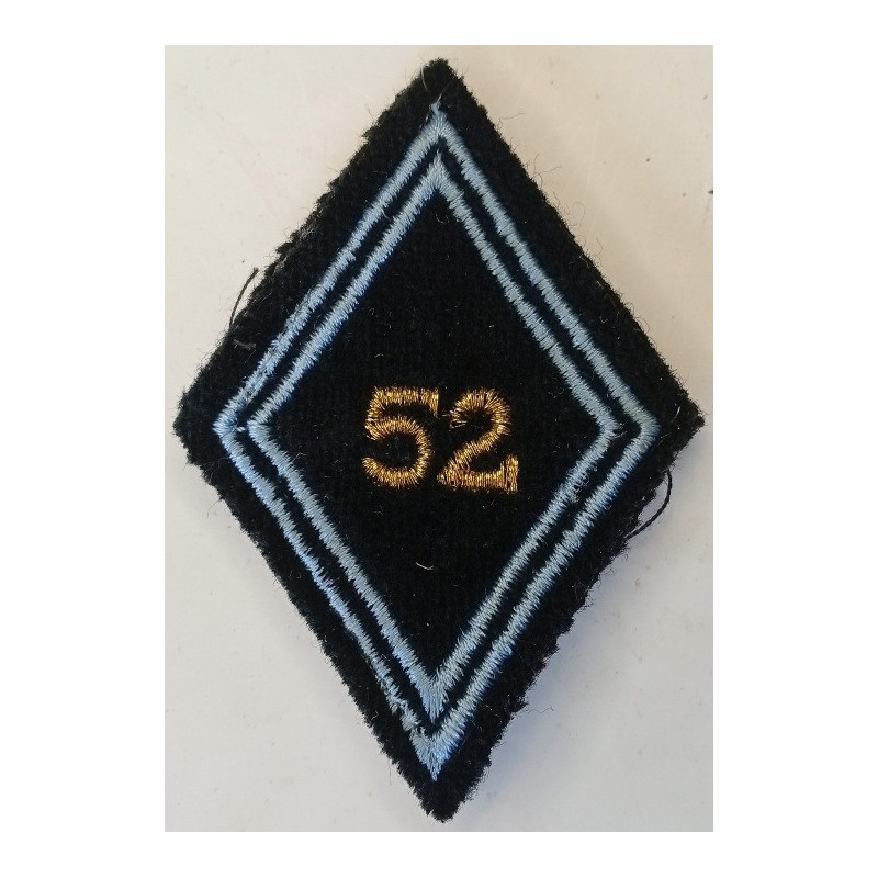 Losange de bras Sous-Officier / Officier du 52ème Bataillon de Transmissions à crochets