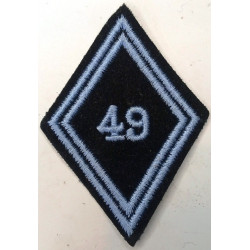 Losange de bras Troupe / Militaire du Rang du 49ème Régiment de Transmissions à coudre