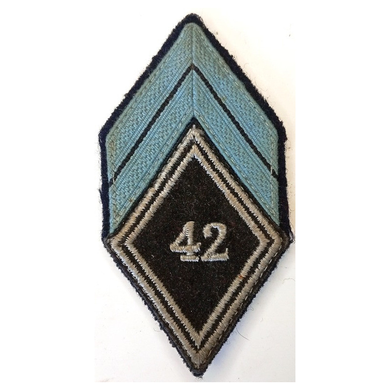 Losange de bras de Caporal Appelé du Contingent du 42ème Régiment de Transmissions à coudre