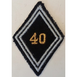 Losange de bras Sous-Officier / Officier du 40ème Régiment de Transmissions à coudre
