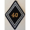 Losange de bras Sous-Officier / Officier du 40ème Régiment de Transmissions à coudre