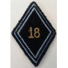 Losange de bras Sous-Officier / Officier du 18ème Régiment de Transmissions à crochets