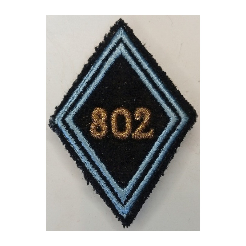 Losange de bras Sous-Officier / Officier du 802ème Groupe Régional d'Exploitation des Transmissions à crochets