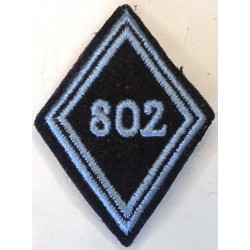 Losange de bras Troupe / Militaire du Rang du 802ème Groupe Régional d'Exploitation des Transmissions à crochets