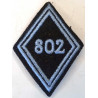 Losange de bras Troupe / Militaire du Rang du 802ème Groupe Régional d'Exploitation des Transmissions à crochets