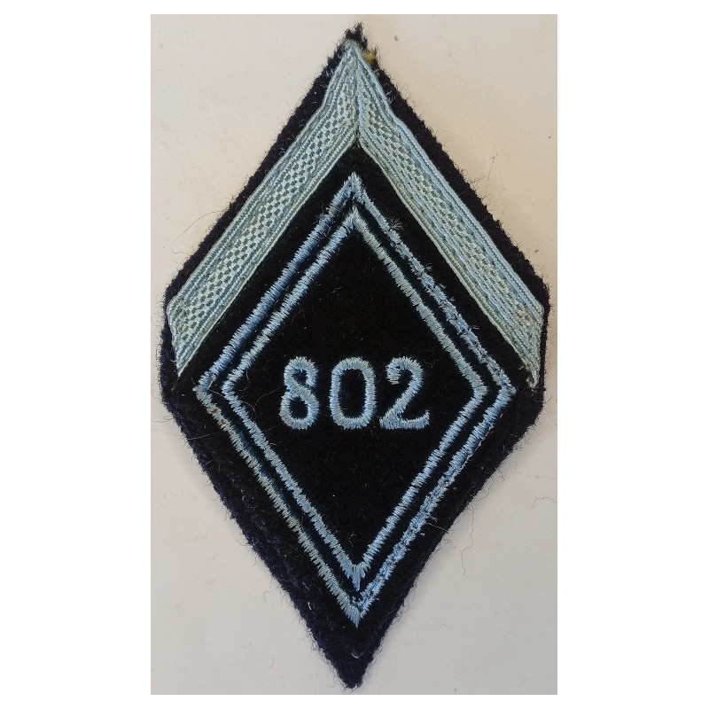 Losange de bras de 1ère Classe Appelé du Contingent du 802ème Groupe Régional d'Exploitation des Transmissions à coudre