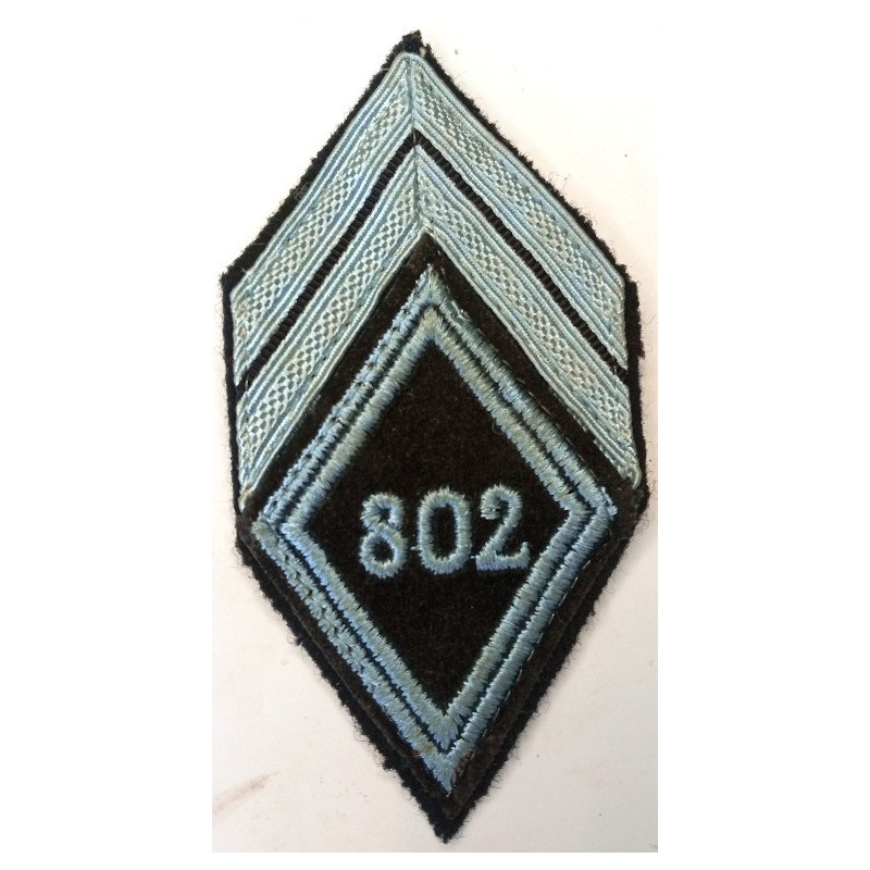 Losange de bras de Caporal Appelé du Contingent du 802ème Groupe Régional d'Exploitation des Transmissions à coudre