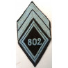 Losange de bras de Caporal Appelé du Contingent du 802ème Groupe Régional d'Exploitation des Transmissions à coudre