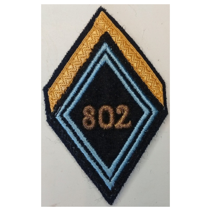 Losange de bras de Sergent Appelé du Contingent du 802ème Groupe Régional d'Exploitation des Transmissions à coudre