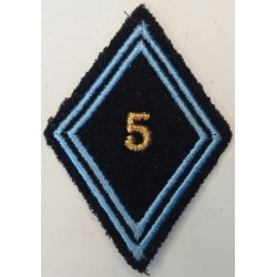 Losange de bras Sous-Officier / Officier du Rang du 5ème Régiment de Transmissions de Zone de Défense à coudre