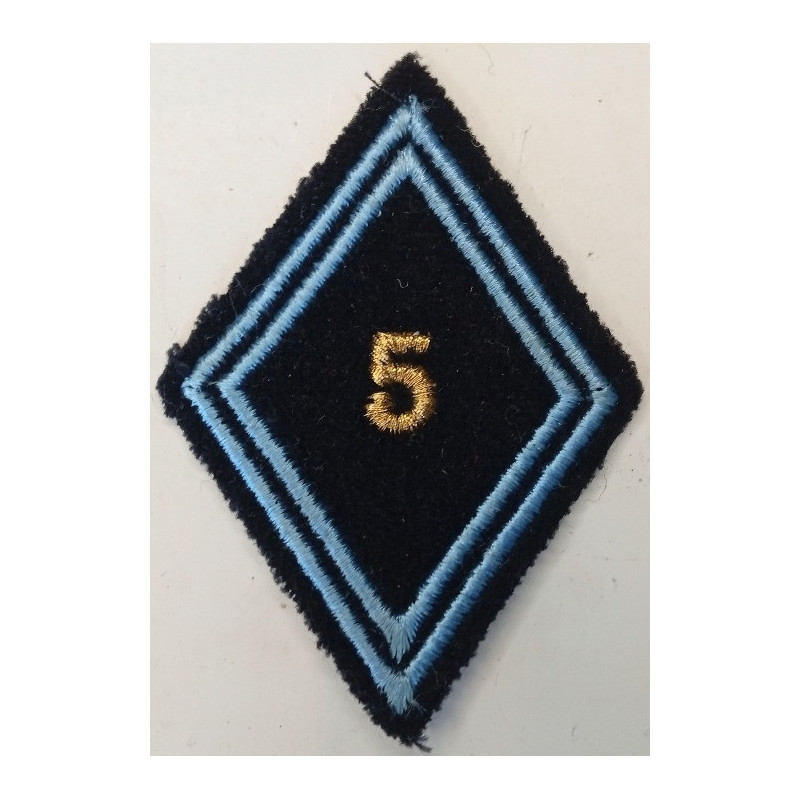 Losange de bras Sous-Officier / Officier du Rang du 5ème Régiment de Transmissions de Zone de Défense à coudre