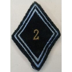 Losange de bras Sous-Officier / Officier du Rang du 2ème Régiment de Transmissions de Zone de Défense à crochets