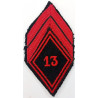 Losange de bras de Caporal du 13ème Régiment du Génie à crochets