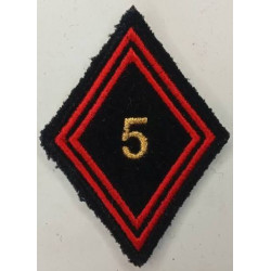 Losange de bras Sous-Officier / Officier du 5ème Régiment du Génie à velcro