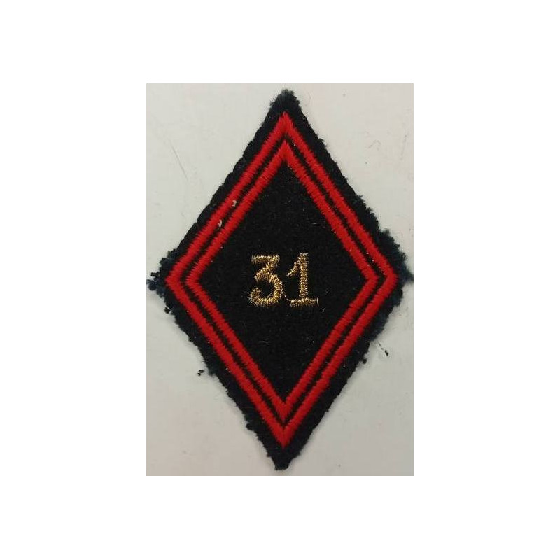 Losange de bras Sous-Officier / Officier du 31ème Régiment du Génie à coudre