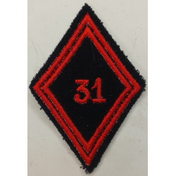 Losange de bras Troupe / Militaire du Rang du 31ème Régiment du Génie à coudre