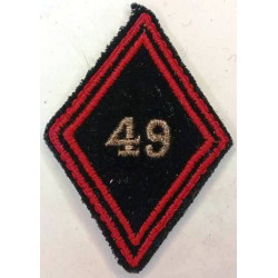 Losange de bras Sous-Officier / Officier du 49ème Bataillon du Génie à coudre