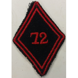 Losange de bras Troupe / Militaire du Rang du 72ème Bataillon du Génie à coudre