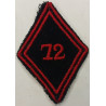 Losange de bras Troupe / Militaire du Rang du 72ème Bataillon du Génie à coudre