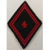 Losange de bras Troupe / Militaire du Rang du 4ème Régiment du Génie à crochets - Epoque Algérie