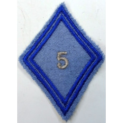 Losange de bras Sous-Officier / Officier du 5ème Régiment du Matériel à coudre