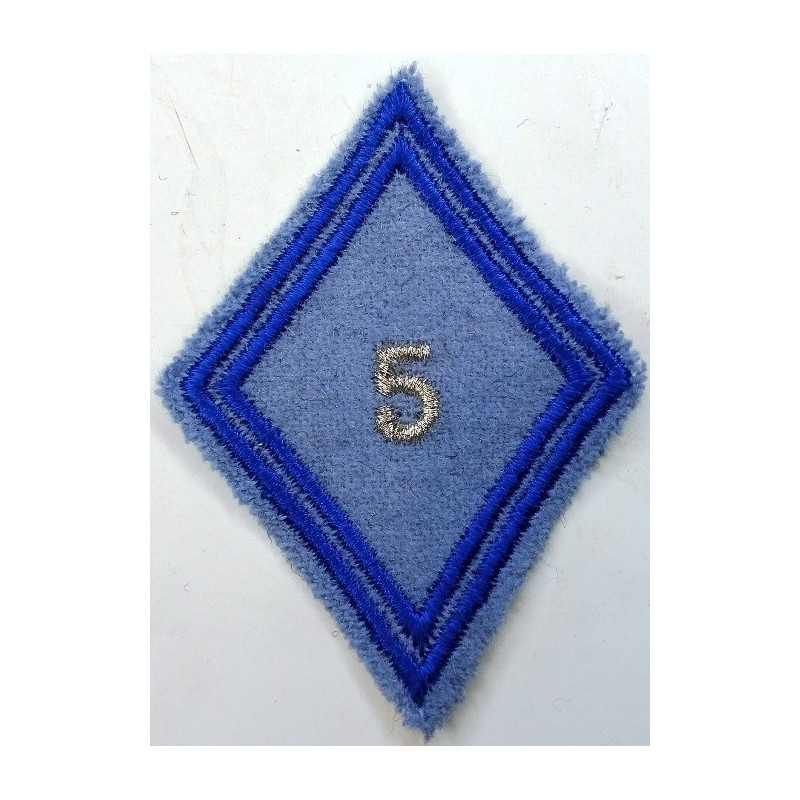 Losange de bras Sous-Officier / Officier du 5ème Régiment du Matériel à coudre