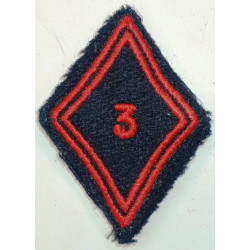 Losange de bras Troupe / Militaire du Rang du 3ème Régiment du Génie à crochets