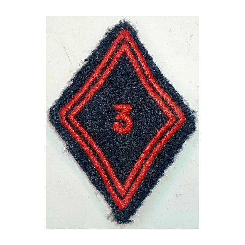 Losange de bras Troupe / Militaire du Rang du 3ème Régiment du Génie à crochets