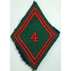 Losange de bras Troupe / Militaire du Rang du 4ème Régiment de Commandement et de Soutien à crochets
